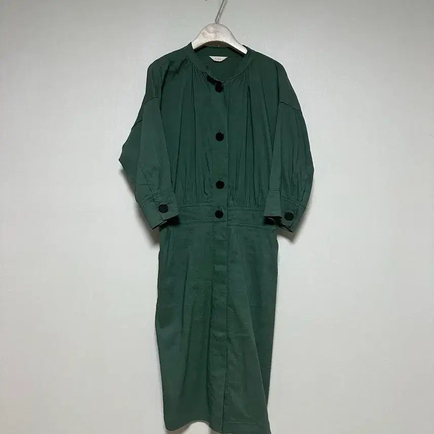 [BUNJANG] TIME Dolman Green Linen Dress / 타임 돌먼 그린 린넨원피스