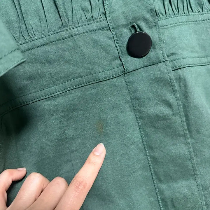 [BUNJANG] TIME Dolman Green Linen Dress / 타임 돌먼 그린 린넨원피스