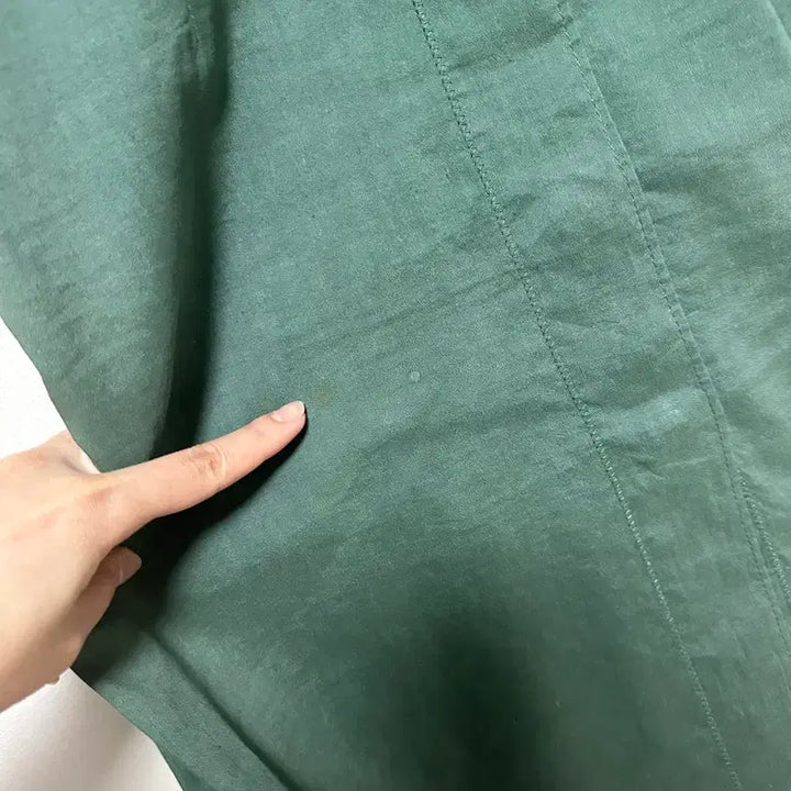[BUNJANG] TIME Dolman Green Linen Dress / 타임 돌먼 그린 린넨원피스