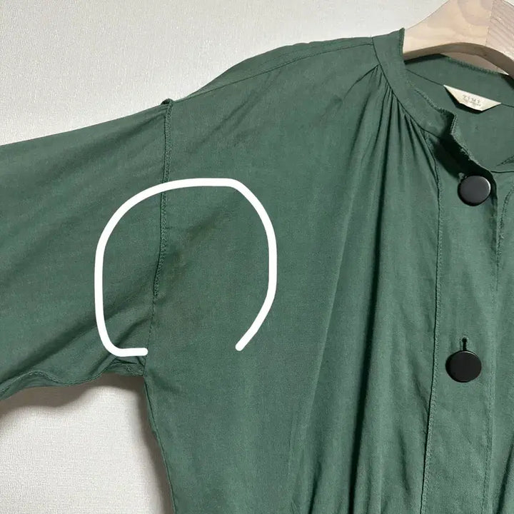 [BUNJANG] TIME Dolman Green Linen Dress / 타임 돌먼 그린 린넨원피스