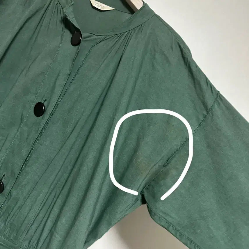 [BUNJANG] TIME Dolman Green Linen Dress / 타임 돌먼 그린 린넨원피스