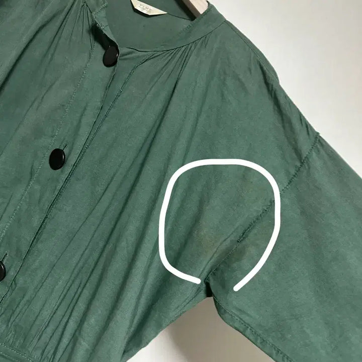 [BUNJANG] TIME Dolman Green Linen Dress / 타임 돌먼 그린 린넨원피스