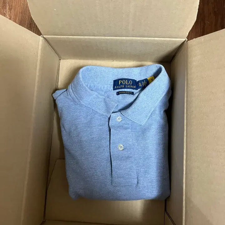 [SOLD OUT] 폴로 커스텀슬림핏 카라티 하늘색 xl