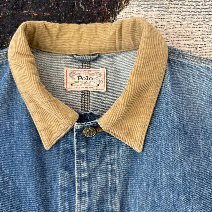 [BUNJANG] Polo Ralph Lauren Dungaree Denim Jacket - XL / 90s 폴로 랄프로렌 덩가리 데님자켓  XL (포켓 없는 버젼)