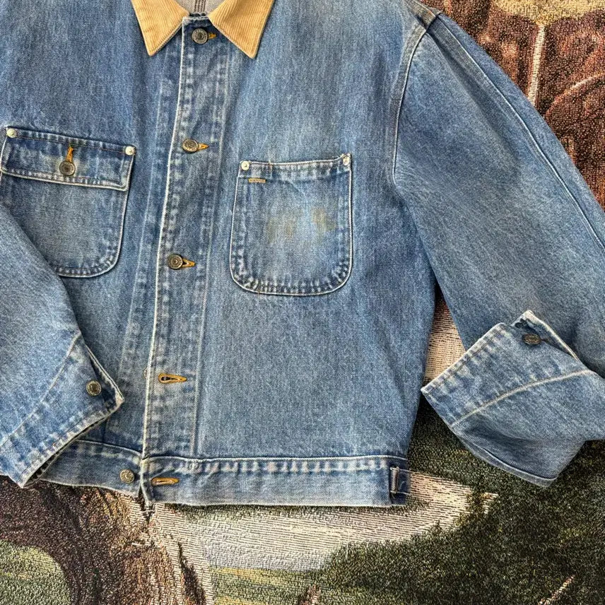 [BUNJANG] Polo Ralph Lauren Dungaree Denim Jacket - XL / 90s 폴로 랄프로렌 덩가리 데님자켓  XL (포켓 없는 버젼)
