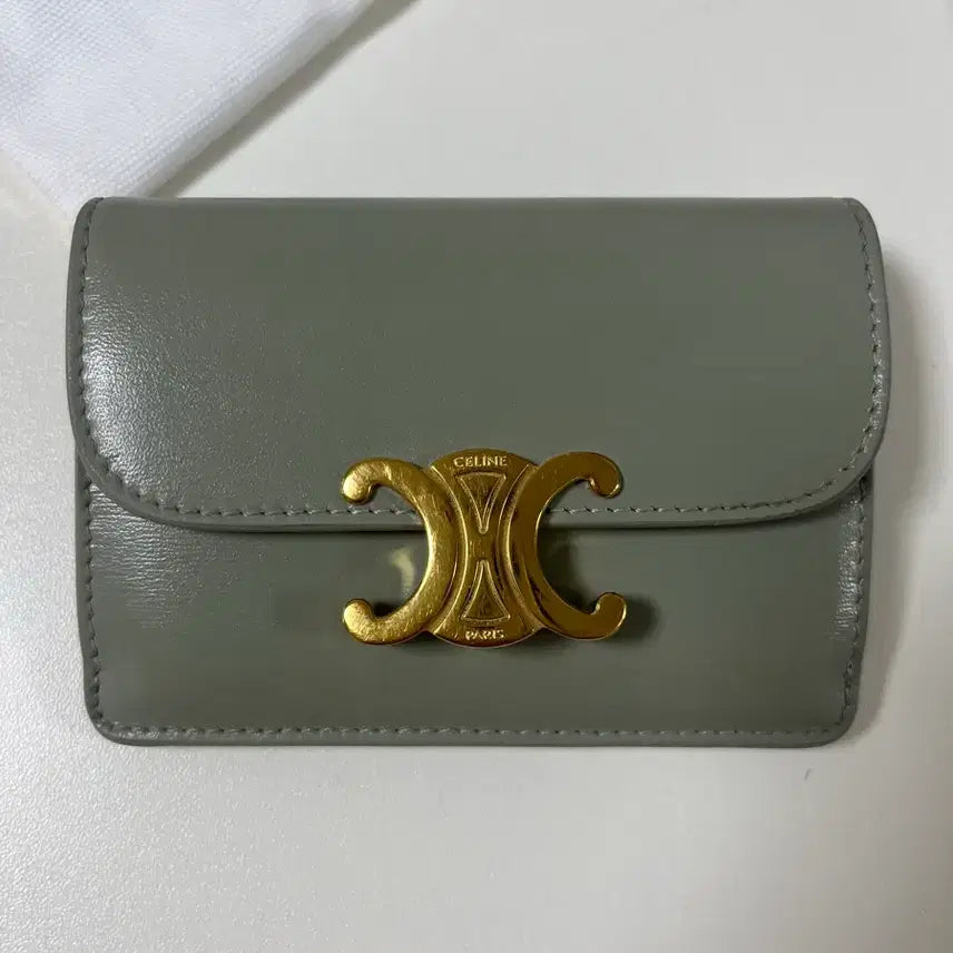 [BUNJANG] Celine Triomphe Card Wallet / 셀린느 트리옹프 카드지갑 라이트클레이 + 풀 구성