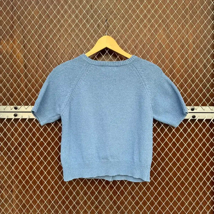 [BUNJANG] Til I Die Rosy Half Sleeve Knit Cardigan / 틸아이다이 로지 하프 슬리브 가디건 라운드 반팔 니트 F