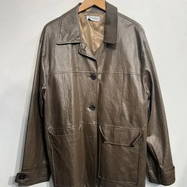 [SOLD OUT] 프리 파르티멘토 빈티지 레더 카 코트 가죽 블레이저 브라운