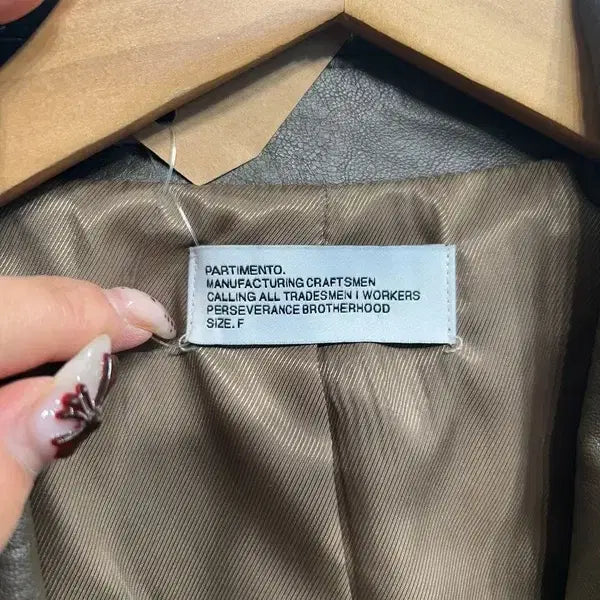[SOLD OUT] 프리 파르티멘토 빈티지 레더 카 코트 가죽 블레이저 브라운