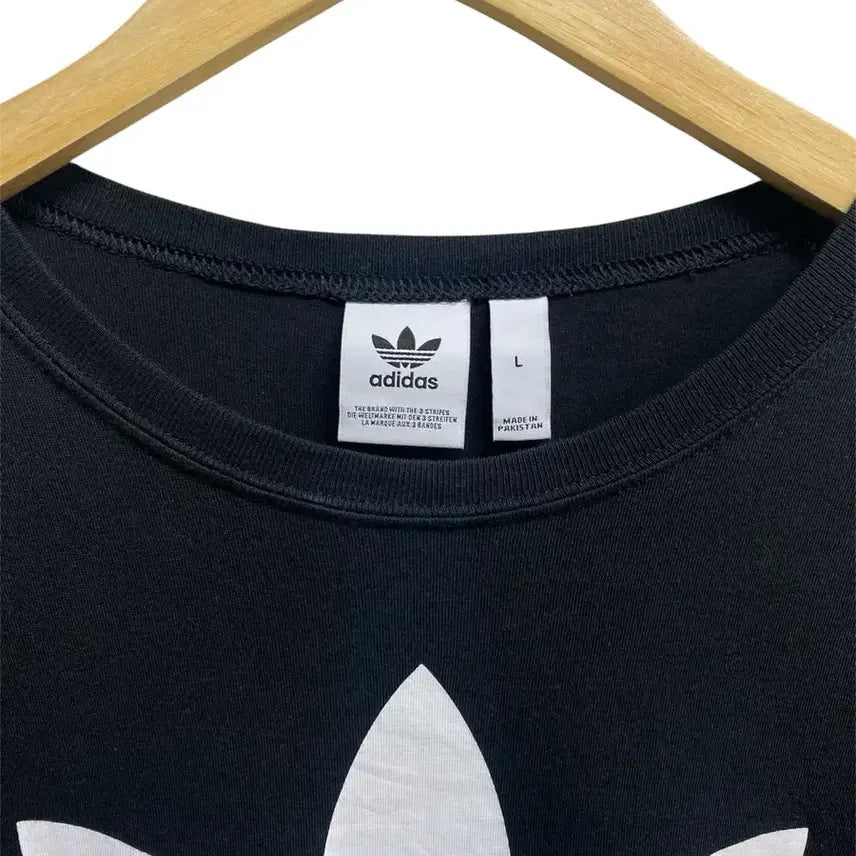 [BUNJANG] Adidas Trefoil Big Logo T-shirt / 아디다스 빅로고 트레포일 불꽃 티셔츠 L