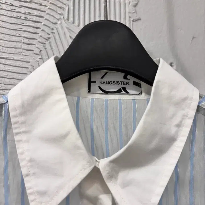 [SOLD OUT] 강자매 하늘색 시스루 롱셔츠