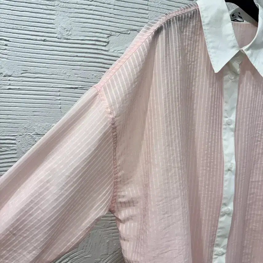[BUNJANG] Gangjaemei Light Pink Long Shirt / 강자매 연핑크 롱셔츠