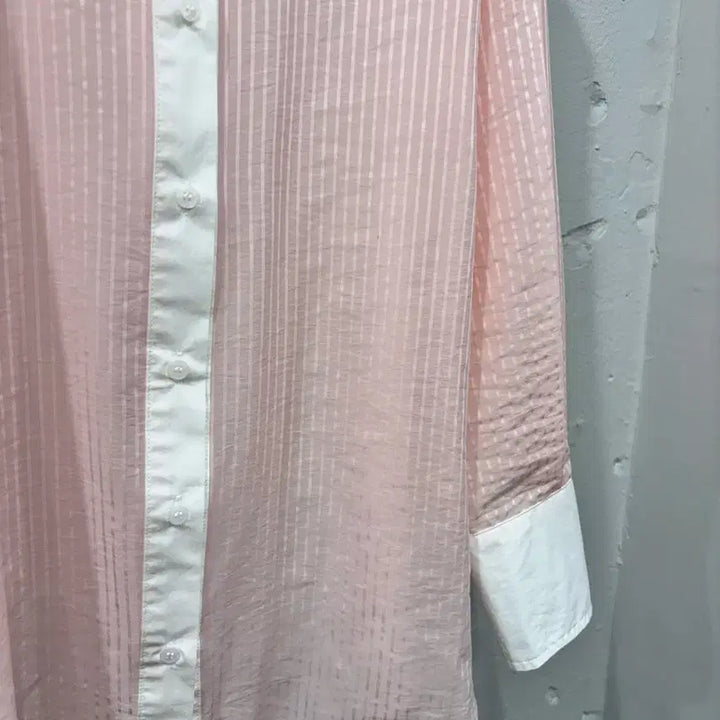 [BUNJANG] Gangjaemei Light Pink Long Shirt / 강자매 연핑크 롱셔츠