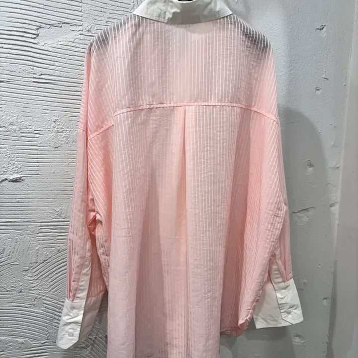 [BUNJANG] Gangjaemei Light Pink Long Shirt / 강자매 연핑크 롱셔츠