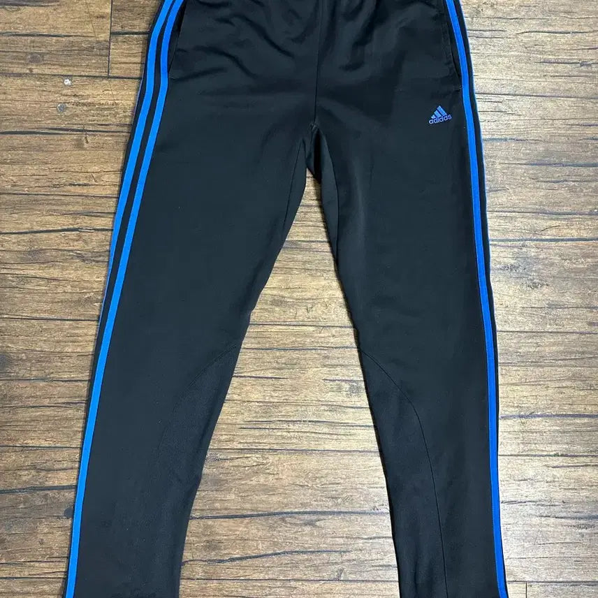 [BUNJANG] Adidas Three-Stripe Training Jogger Pants Black/Blue L / 아디다스 삼선 트레이닝 조거바지 블랙/블루 L
