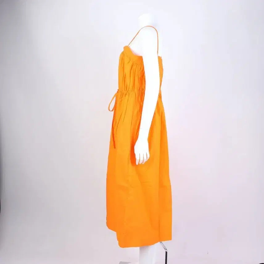 [BUNJANG] GANNI Orange Tie Cotton Dress (Size 34) / [새상품급/GANNI] 가니 오렌지 타이 코튼 원피스 (34사이즈)