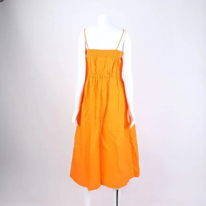 [BUNJANG] GANNI Orange Tie Cotton Dress (Size 34) / [새상품급/GANNI] 가니 오렌지 타이 코튼 원피스 (34사이즈)