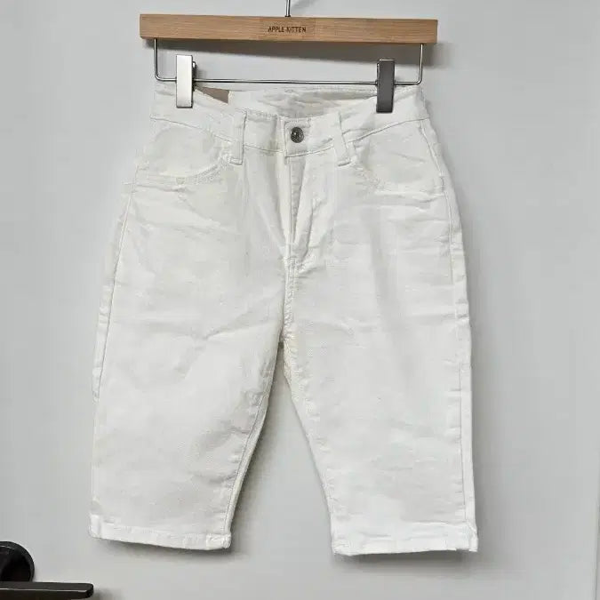 [BUNJANG] White Jeans Shorts / 5부 S싸이즈 142 스판 화이트진 반바지