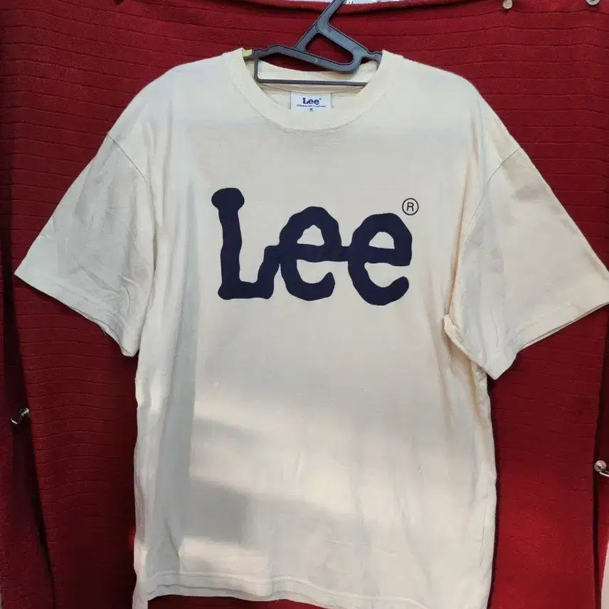 [BUNJANG] Lee Logo Short Sleeve T-shirt (Ivory) / [95]Lee 리 로고 반팔 티셔츠 아이보리
