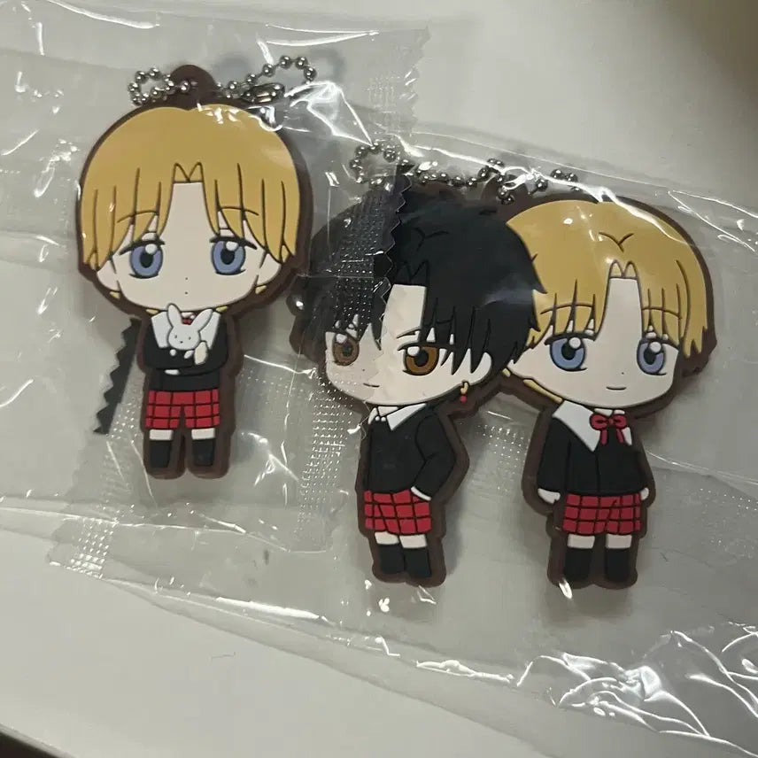 [BUNJANG] Alice Academy Natsume &amp; Luka Rubber Keyring Bundle Set / 학원앨리스 가챠 러버키링 나츠메, 루카 세트 일괄