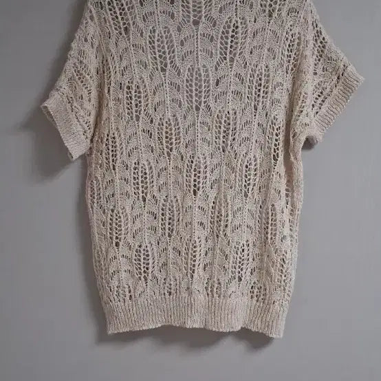 [SOLD OUT] (새상품)펀칭 반팔 니트가디건