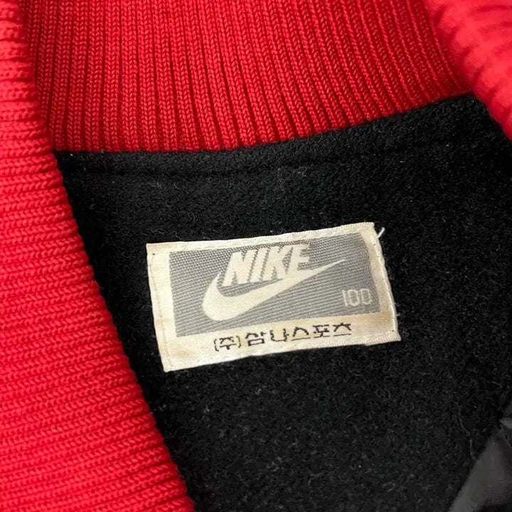 [BUNJANG] Nike Air Jordan Jumpman Varsity Jacket / 나이키 90s 에어조던 점프맨 레더암 바시티 자켓