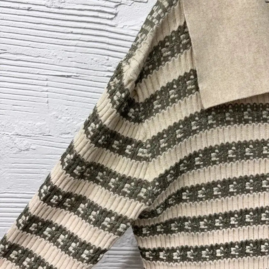 [BUNJANG] NICE CLAUP Knit Cardigan / 나이스클랍 카라 니트 가디건