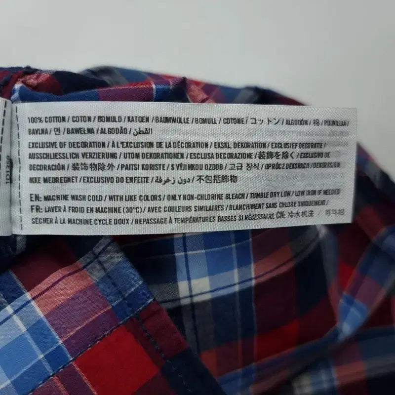 [BUNJANG] Abercrombie Logo Embroidered Vintage Check Short Sleeve Shirt / 아베크롬비 로고 자수 빈티지 체크 반팔 셔츠 M20227