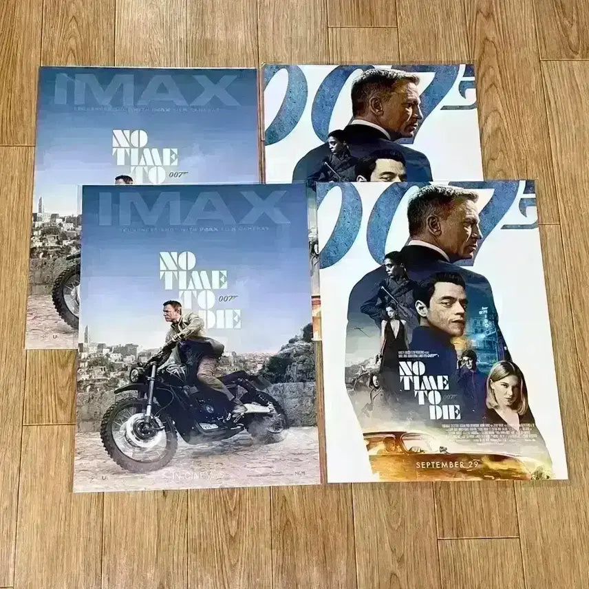 [BUNJANG] 007 No Time To Die IMAX Poster Bundle / 007 노타임투다이 아이맥스 포스터 씨네큐 아트카드필름마크오리지널티켓