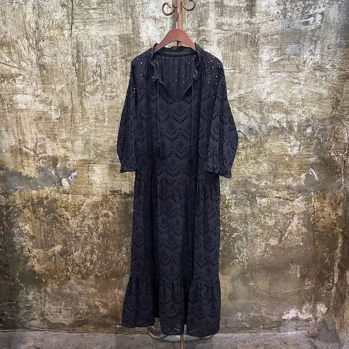 [BUNJANG] Beams Punching Texture Long Dress / 빔즈 beams 펀칭 텍스처 롱 원피스