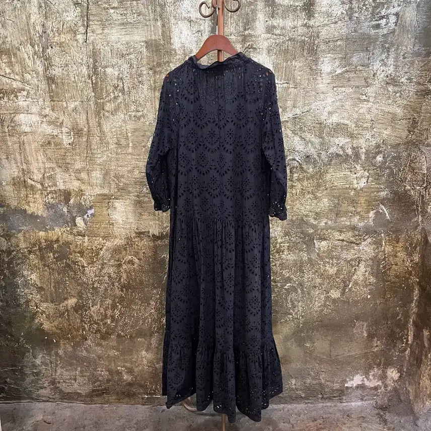 [BUNJANG] Beams Punching Texture Long Dress / 빔즈 beams 펀칭 텍스처 롱 원피스