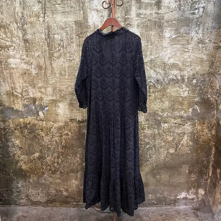 [BUNJANG] Beams Punching Texture Long Dress / 빔즈 beams 펀칭 텍스처 롱 원피스