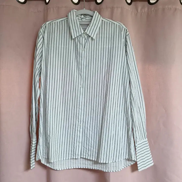 [BUNJANG] White Striped Shirt / 화이트 스트라이프 셔츠 남방