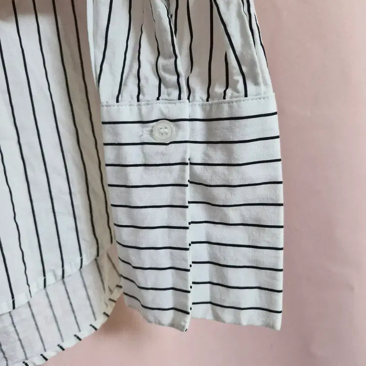 [BUNJANG] White Striped Shirt / 화이트 스트라이프 셔츠 남방