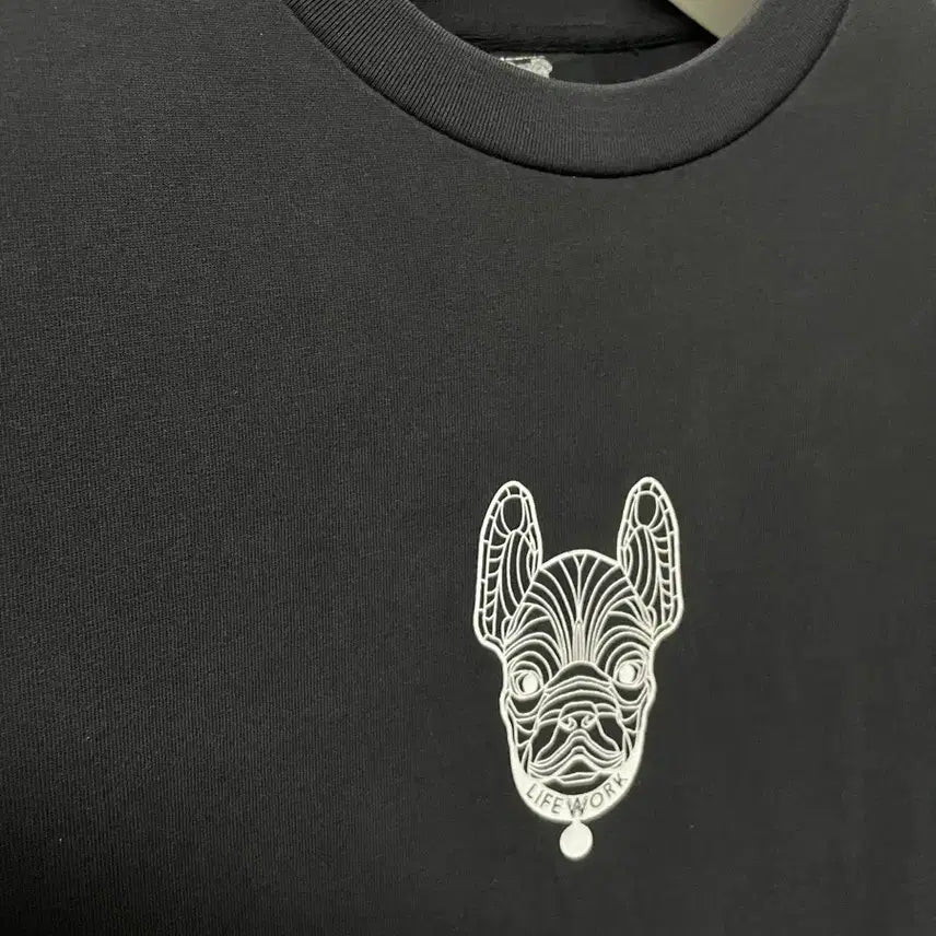 [BUNJANG] Life Work Printing T-shirt - Black / [라이프워크 프린팅 반팔티 / 블랙]