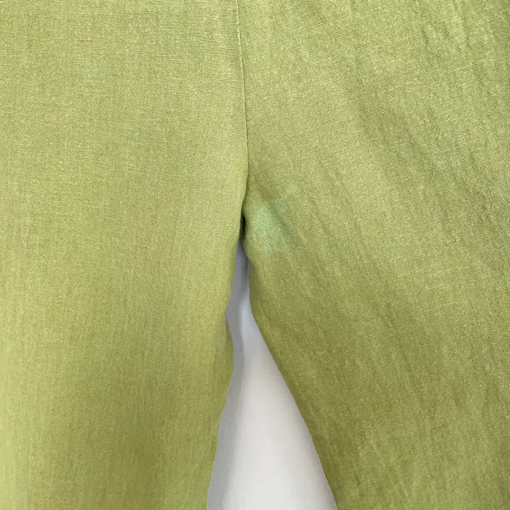 [BUNJANG] Max Mara Linen Wide Pants / 막스마라 42,여성66-77 연두색 풀 린넨 와이드 팬츠 바지
