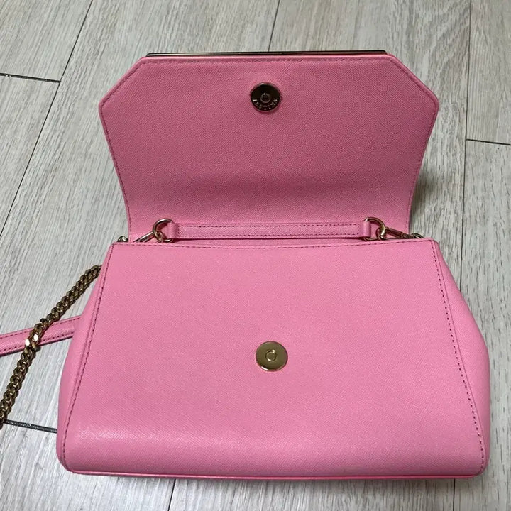 [BUNJANG] J.ESTINA Pink Iris Chain Shoulder Bag / 제이에스티나 핑크 아이리스 체인 숄더백
