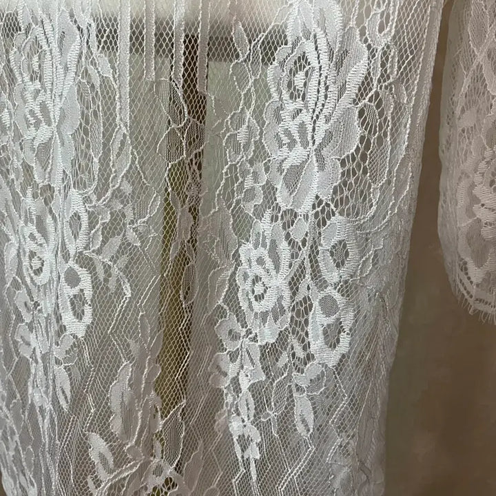 [BUNJANG] White Lace Long Cardigan / 화이트 레이스 롱 가디건