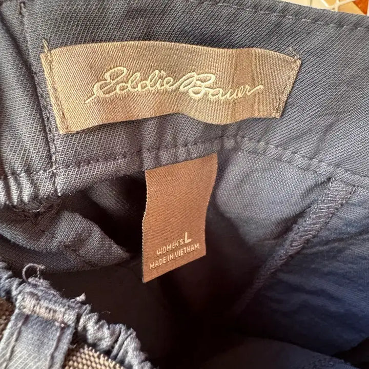 [BUNJANG] Eddie Bauer Navy Windbreaker Nylon Long Skirt / 에디바우어 네이비 원드브레이커 나일론 밴딩 롱 스커트 L