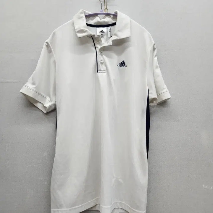 [BUNJANG] Adidas Logo Functional Short Sleeve Polo Shirt (M) / 아디다스 로고 기능성 반팔카라 95(M) 남여공용