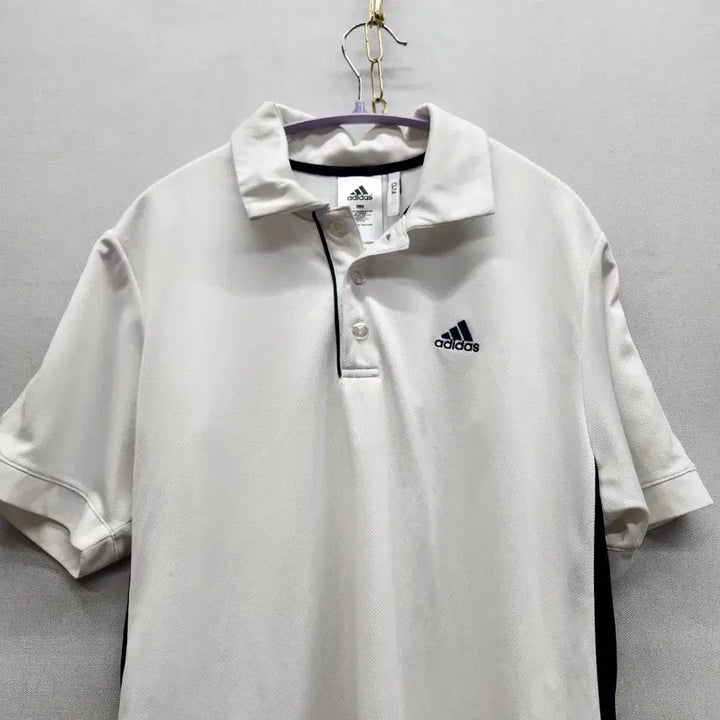 [BUNJANG] Adidas Logo Functional Short Sleeve Polo Shirt (M) / 아디다스 로고 기능성 반팔카라 95(M) 남여공용