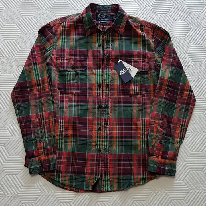 [BUNJANG] Polo Classic Fit Madras Shirt / [M] 폴로 클래식핏 마드라스 셔츠 팝니다.