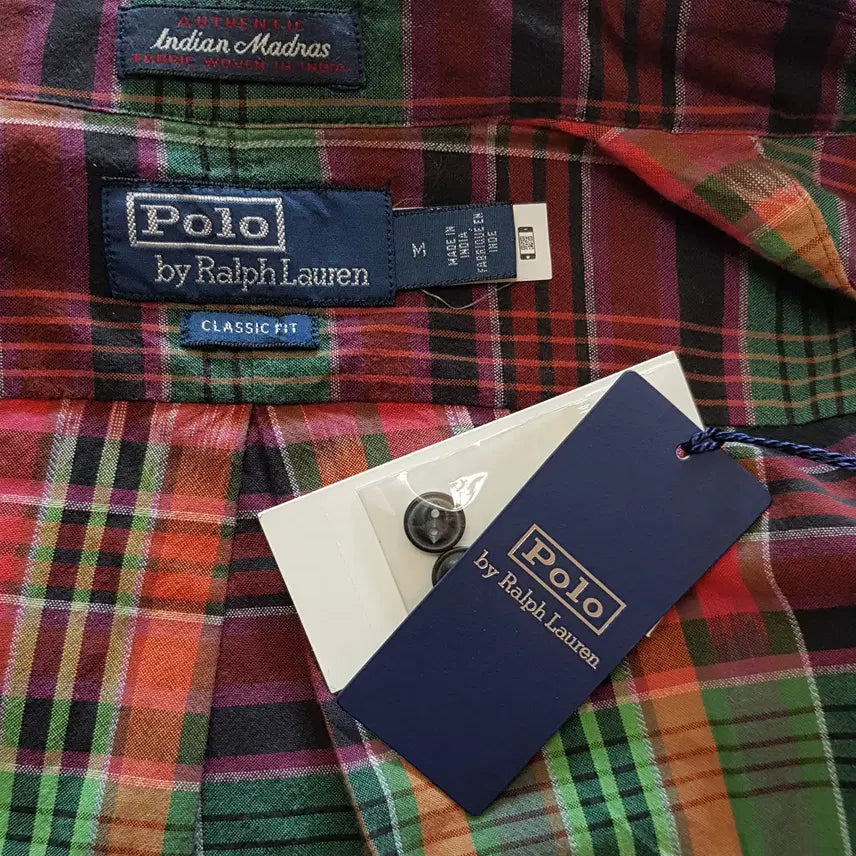 [BUNJANG] Polo Classic Fit Madras Shirt / [M] 폴로 클래식핏 마드라스 셔츠 팝니다.