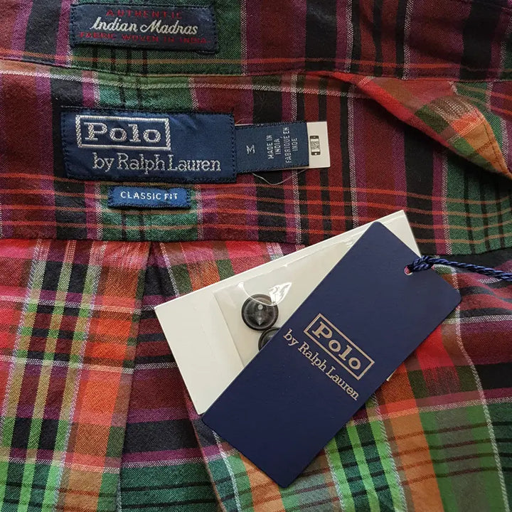 [BUNJANG] Polo Classic Fit Madras Shirt / [M] 폴로 클래식핏 마드라스 셔츠 팝니다.