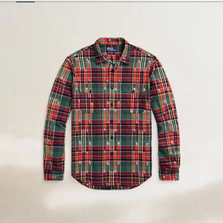 [BUNJANG] Polo Classic Fit Madras Shirt / [M] 폴로 클래식핏 마드라스 셔츠 팝니다.