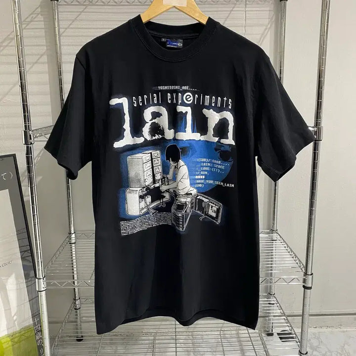 [BUNJANG] Serial Experiments Lain Bootleg Animation T-shirt / 시리얼 익스페리먼츠 레인 부틀렉 애니메이션 티셔츠 애니티