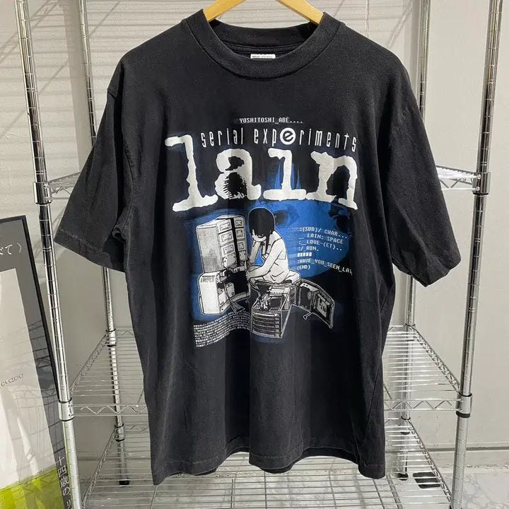 [BUNJANG] Serial Experiments Lain Bootleg Anime T-Shirt / 시리얼 익스페리먼츠 레인 부틀렉 애니메이션 티셔츠