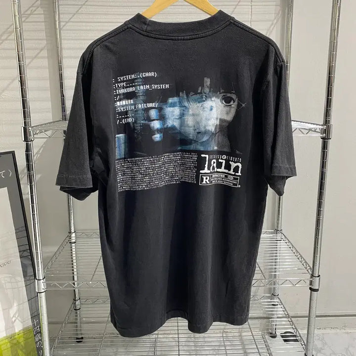 [BUNJANG] Serial Experiments Lain Bootleg Anime T-Shirt / 시리얼 익스페리먼츠 레인 부틀렉 애니메이션 티셔츠