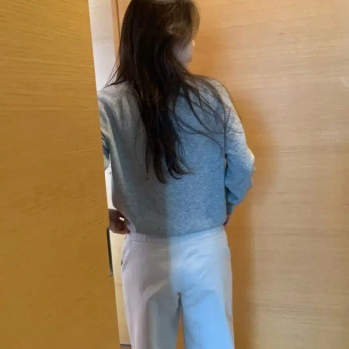 [BUNJANG] Cashmere Flannel Cardigan Gray / 플라넬 캐시미어 가디건 새상품 그레이