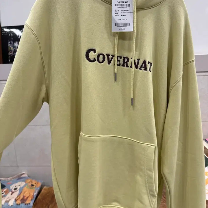 [SOLD OUT] 커버낫 라이트 옐로우 후드티 L